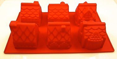 Holiday Time Village Cake Mold,silicone,6 Cavity N2