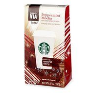 Starbucks Via Peppermint Mocha Latte - 5 Single Serve Packets