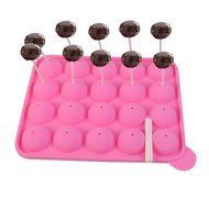 20 Cup Tasty Top Cake Pop Mold Tray Easy Instant Silicone Baking Flex Pan N3