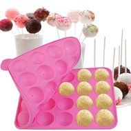 20 Cup Tasty Top Cake Pop Mold Tray Easy Instant Silicone Baking Flex Pan N4