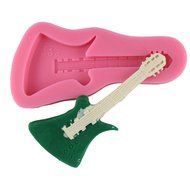 Yihuily Guitar Musical Silicone Mold for Cookie Buiscuit Baking Molds Fondant Cake Decoration Tool