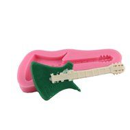 Yihuily Guitar Musical Silicone Mold for Cookie Buiscuit Baking Molds Fondant Cake Decoration Tool N3