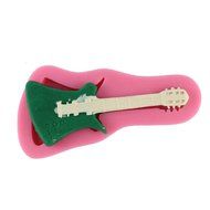 Yihuily Guitar Musical Silicone Mold for Cookie Buiscuit Baking Molds Fondant Cake Decoration Tool N4