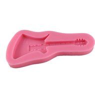 Yihuily Guitar Musical Silicone Mold for Cookie Buiscuit Baking Molds Fondant Cake Decoration Tool N5