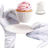 OUMOSI 4PCS/set Silicone Cupcake Cups with Saucers Multifunction Cake Molds Cups Muffin Cups Cake Decorating Baking... N3