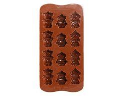 Silicone Robot Shaped Cake Mold &amp; Ice Tray (Brown) N2