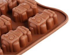 Silicone Robot Shaped Cake Mold &amp; Ice Tray (Brown) N4