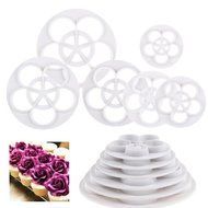 Funbase 6Pcs Rose Flower Petal Shape Mould Cake Sugarcraft Decorate Paste Cutter N2