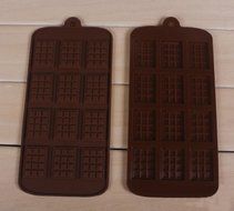 DGI MART 12 Cavities Rectangle 3D DIY Silicone Mold Tray Chocolate Sugar Mold Tray Baking Mold Set