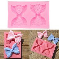 "Bakeware Silicone 3D Bowknot Flower Fondant Mold Cake Chocolate Jelly Mould" shopping N5