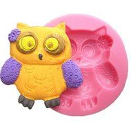 "Cute Owl Silicone Fondant Mold Chocolate Polymer Clay Mould" shopping