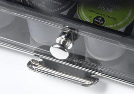 NIFTY 6475 Keurig Brewed Glass Top Storage Drawer, Chrome N6