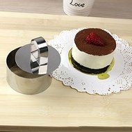 RadiantOrchid 1Pc Lovely Stainless Steel Heart Flower Mousse Cake Pastry Mold Ring Mould Cutter Round