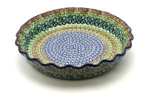 Polish Pottery Baker - Pie Dish - Fluted - Unikat Signature U151