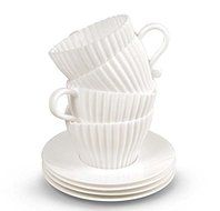 Saucers Teacup Mold (8pcs), Silicone Cupcake Cups Baking Cake Tea N2