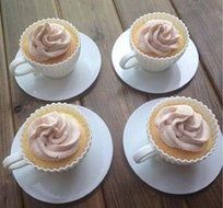 Saucers Teacup Mold (8pcs), Silicone Cupcake Cups Baking Cake Tea N3