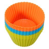 12Pcs Silicone Cake Muffin Chocolate Cupcake Cups Mold