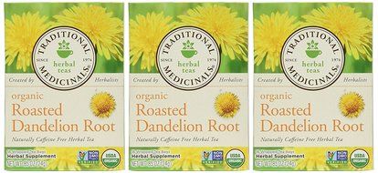 Traditional Medicinals Organic Roasted Dandelion Root Herbal Tea 2-Pack;32 Count. N6