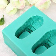 3D Silicone Baby Shoes Cake Mold Fondant Soap Mould N6