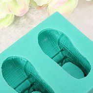 3D Silicone Baby Shoes Cake Mold Fondant Soap Mould N7