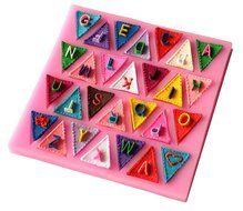 BleuMoo Letter Flag Lace Silicone Mold Cake Decorating Baking Chocolate Mould N3