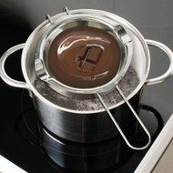 Stainless Steel Chocolate Melting Pot + Silicone Lollipop Mold With Sticks. N5