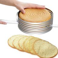 100% New Stainless Steel DIY Adjustable Layered Cake Slicer Mold Round Cutter Ring Tools Good Packing