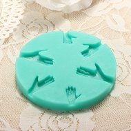 3D Silicone 6pcs Palm Cake Mold Fondant Chocolate Mould N3