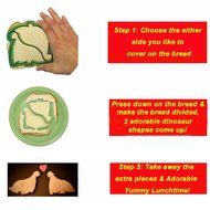 Set of 6 - ZICOME SWEET SPIRITS Day of Sandwich Cutter Adorable Animal Shapes for Kids - Dinosaur, Dolphin, Elephant... N4