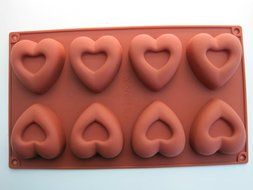 ASANE 8 Cavity Love Donut Cake Mold DIY Stereo Chocolate Molds Silicone Baking Tools (As the picture)