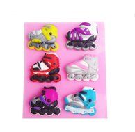 Yunko 3d skating shoes Silicone Fondant Cake Decorating Mold Chocolate Mold Candy Mold