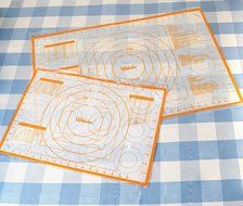 Webake 2 Pack Silicone Pastry Mat Large 23.6&quot; x15.7&quot; and 16.5&quot; x 11.6&quot; Baking Liner Recipe Measurements Non Slip... N6