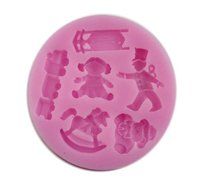 Autek Train Soldier Trojan Doll Fondant Mold Silicone Sugar Craft Cake Decorating #3DMold-101 N2