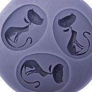 &quot;3 Cats Silicone Mold Fondant Cake Mould Decorating Tool&quot; shopping N4