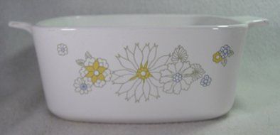 Corning Ware Floral Bouquet Pattern 1.5 Quart Casserole, No Lid