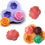 Yunko W0602 Set of 2 of Different Three Little Flower Silicone Fondant Mold Mold Sugar Mold Craft Mold Chocolate...