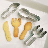 Spoon Fork Knife Shape Cookie Cutter Cutlery Pastry Mold Stainless Steel 3Pcs