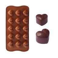 JLHua Global Mini Heart Shape Silicone Ice Cube / Chocolate Mold Pink 20-cavity