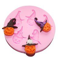 YIJIA Halloween Pumpkin Clown Shaped Silicone Cake Mold Fondant Dessert Baking Moulds Random Color pack of 2