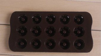 DGI MART 3D DIY Silicone Mold 15-cavity 3 Kinds Flowers Shape Ice Cake Chocolate Sugar Silicone Mini Cube Craft... N3