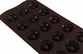 DGI MART 3D DIY Silicone Mold 15-cavity 3 Kinds Flowers Shape Ice Cake Chocolate Sugar Silicone Mini Cube Craft... N4
