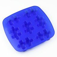 Wholeport 7-Cavities Puzzles Silicone Cake Mold Mould Cake Pan Handmade Biscuit Mold N2