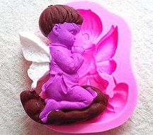 Design 203 Angel Praying 3D Silicone Fondant Mold, Cake Decoration Tool, Food Grade Material