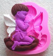 Design 203 Angel Praying 3D Silicone Fondant Mold, Cake Decoration Tool, Food Grade Material N2