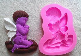 Design 203 Angel Praying 3D Silicone Fondant Mold, Cake Decoration Tool, Food Grade Material N3