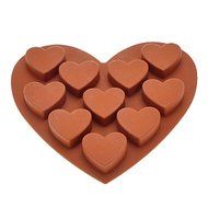 QINF Heart Type Muffin Candy Jelly Fondant Cake Chocolate Mold Silicone