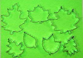 Fall Leaves - 7 Piece Autumn Leaf Cookie Cutter Set - Maple Elm Oak Aspen