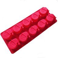 Qingsun 10 Cavity Christmas Santa Claus Head Shaped Silicone Molds for Homemade Handmade Cake Chocolate Jelly...