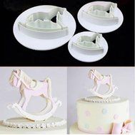 Cake &amp; Cookie Cutters 3Pcs Hobbyhorse Fondant Cake Sugarcraft Cookie Cutter Mold