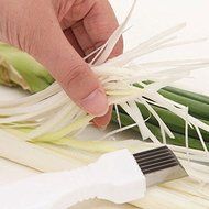 ASDOMO Practical Kitchen Onion Vegetable Cutter Sharp Scallion Cutter Shred Tool Cutlery N5